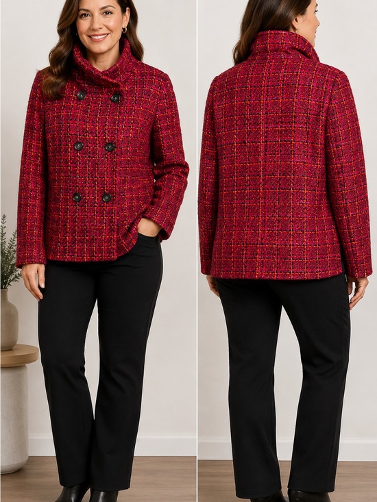 Talbots Jackets & Blazers - Talbots Red Tweed Wool Blend
Jacket Size 14